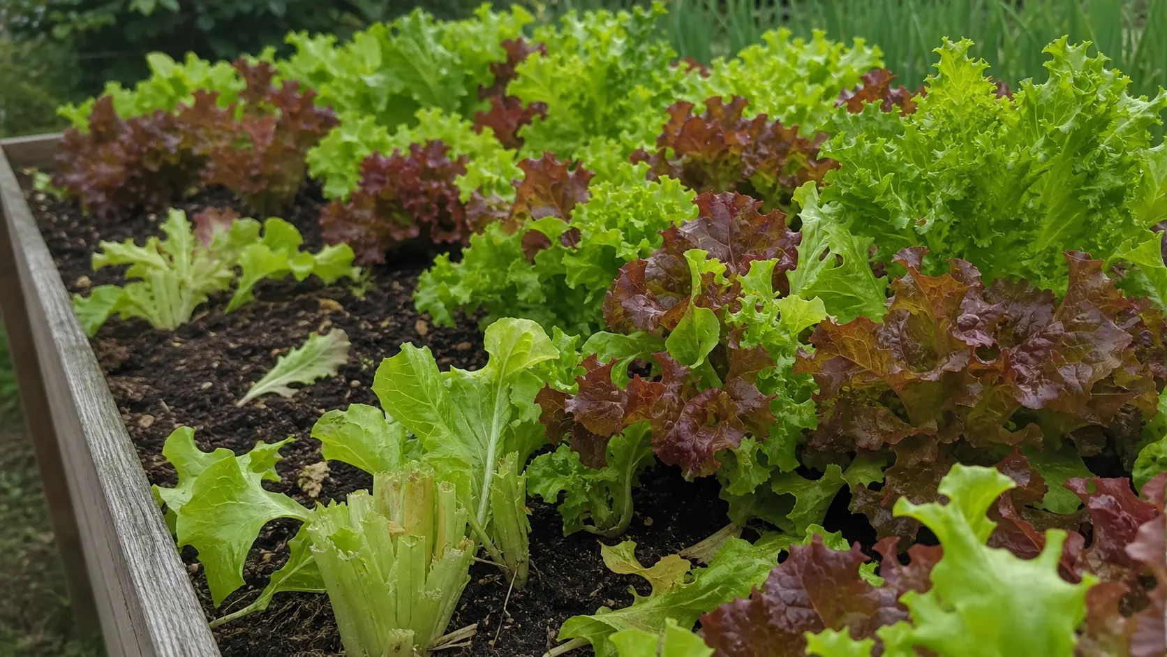 Pfl?cksalat im Hochbeet anbauen