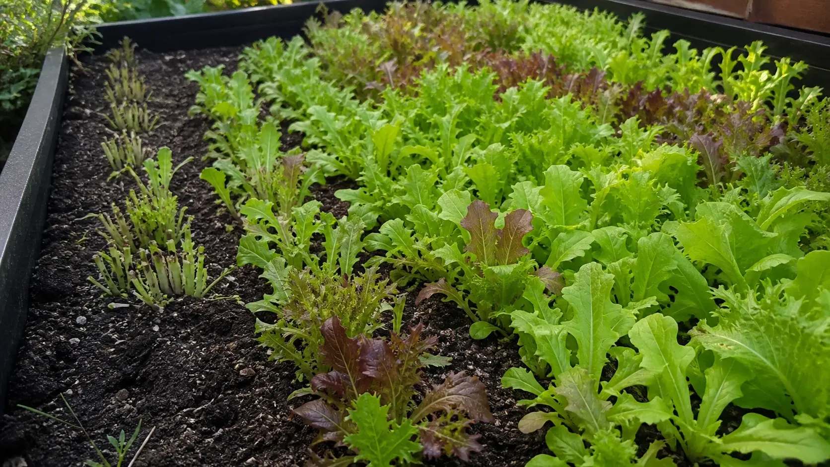 Schnittsalat im Beet anbauen