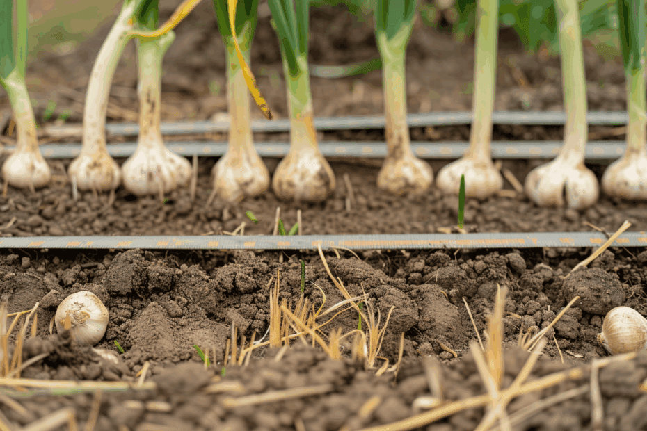 Knoblauch gelbe blätter