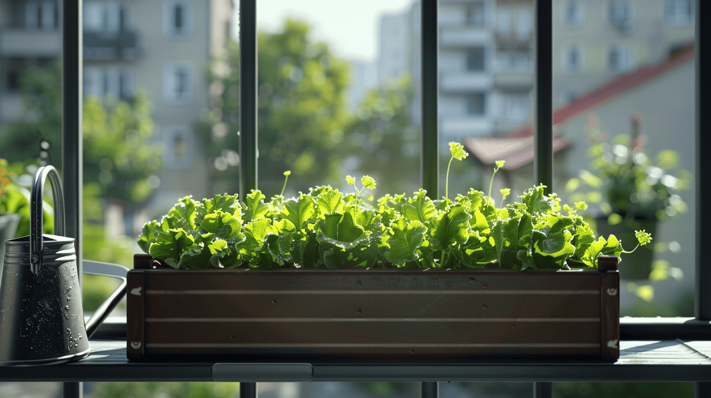 feldsalat auf dem balkon