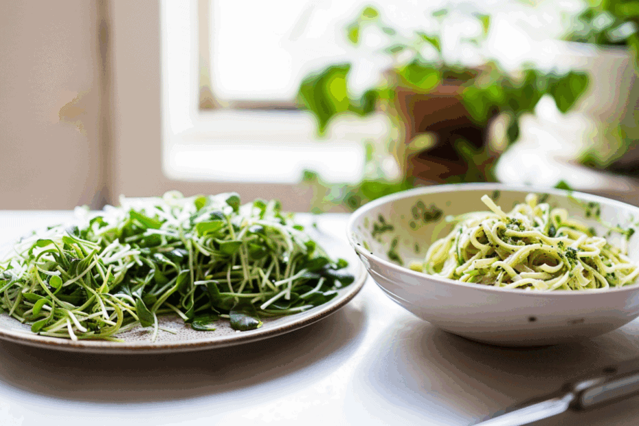 Mizuna roh oder gegart